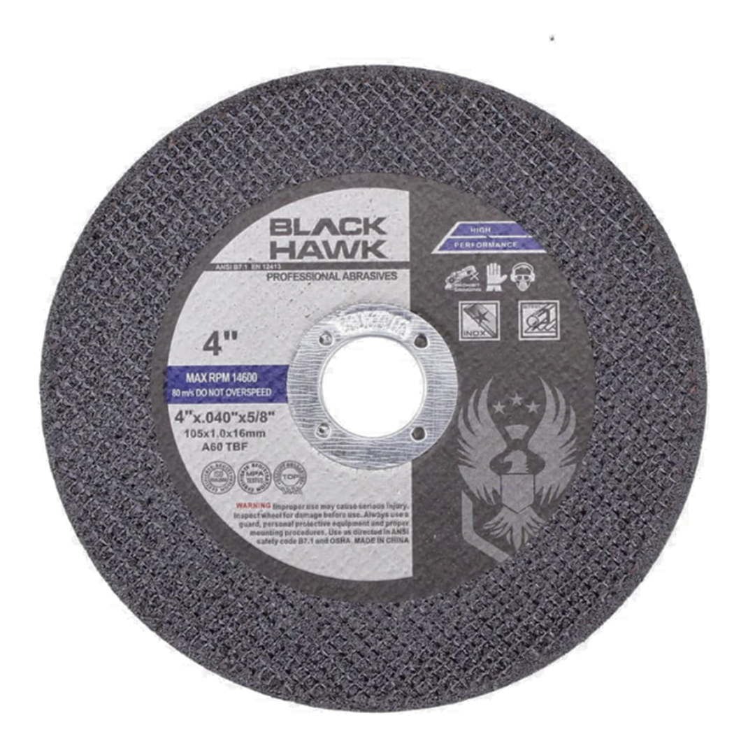 4" x .040" x 5/8" Premium Aluminum Oxide Cut-Off Wheel – Type 1 – 60 Grit