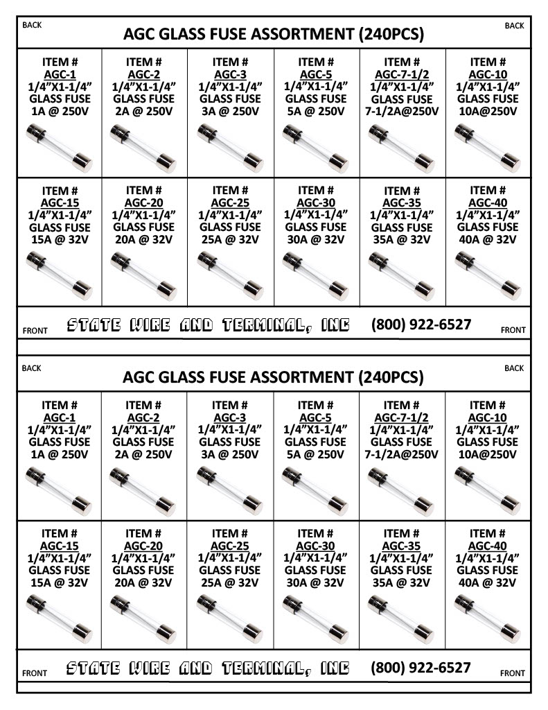 AGC Series Glass Fuse Kit