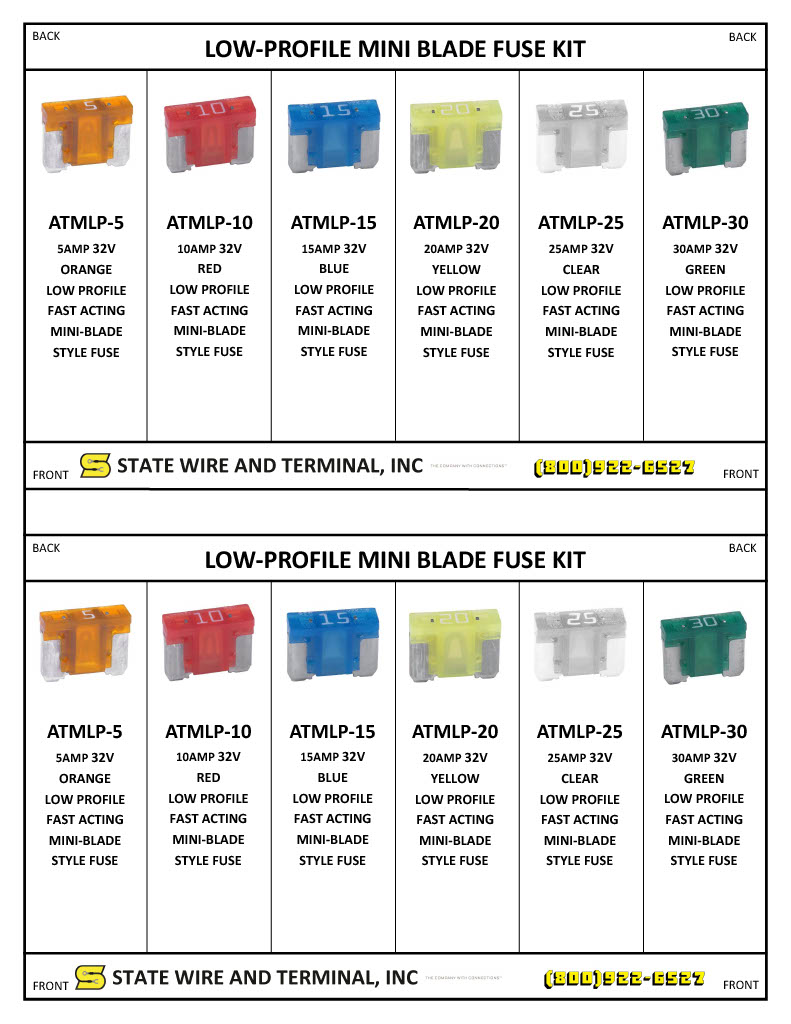 ATM Low-Profile Mini Blade Fuse Kit