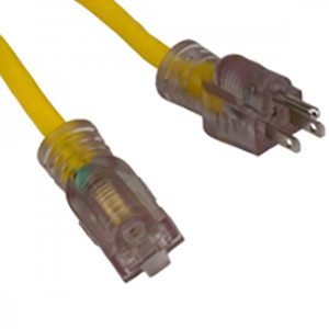 25' Extension Cord with Single Lighted Outlet