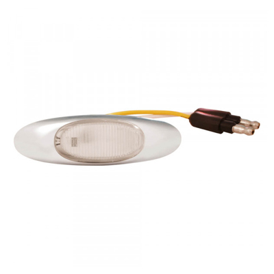 MicroNova® LED Clearance Marker Light - Amber with Clear Lens and Chrome Bezel
