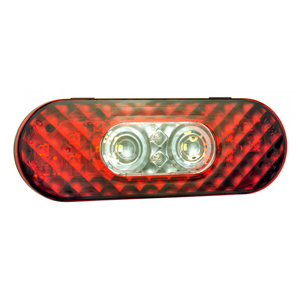 6" Oval LED Stop Tail Turn Lights with Integrated Back-Up