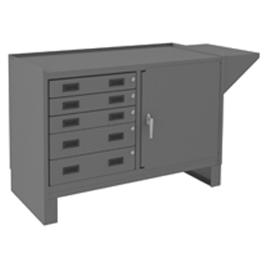 Stationary Workstation, 5 Drawers.