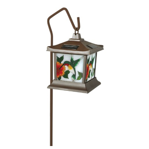 Stained Glass Hummingbird Style Solar Light