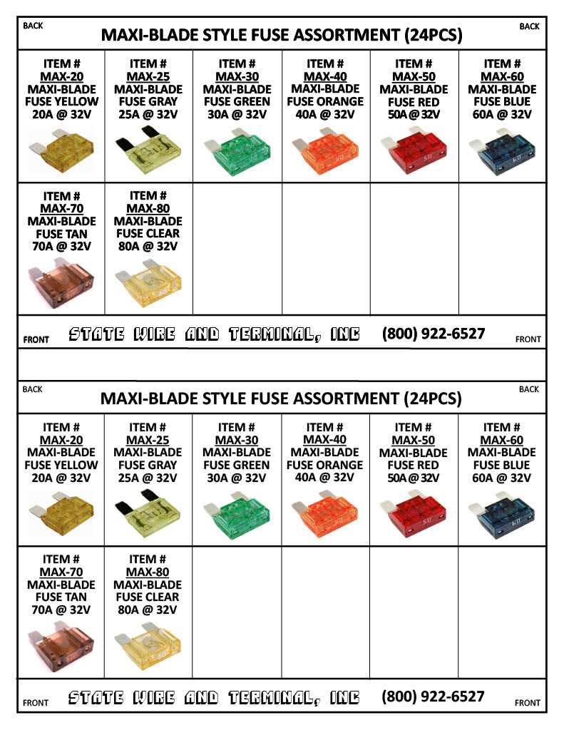 Maxi-Blade Style Fuse 24 Piece Kit