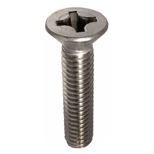 Flat Head Phillips Machine Screw - Stainless Steel