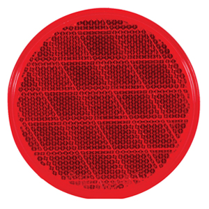 Optronics® Round Red Self Adhesive Reflector - RE21/37 Series