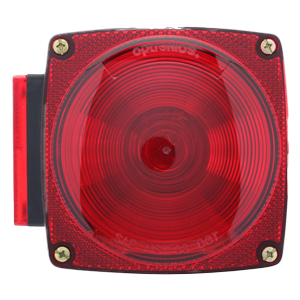 Optronics® Red Square Combination Tail Light With License Illuminator - Driver Side
