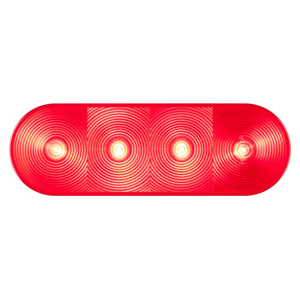 Optronics® 6" Oval Red Recess Mount Stop/Turn/Tail Light