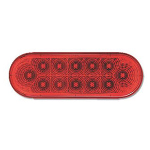 Optronics® Micro-Flex™ 6" Oval Sealed Red LED Light