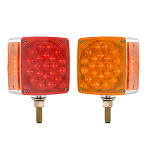 Optronics® LED Square Dual Face Pedestal Mount Light - Driver Side