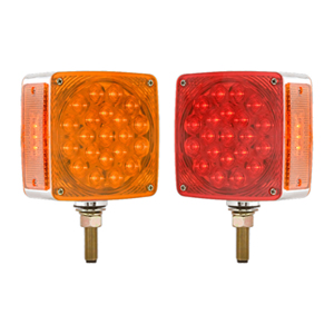 Optronics® LED Square Dual Face Pedestal Mount Light - Passenger Side