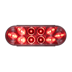 Optronics® LED Clear Lens, Red Stop/Turn/Tail Light, PL-3 Connection