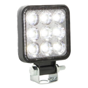 Optronics® Pair of 9-LED Work Lights with Flood Beam - Die Cast Housing