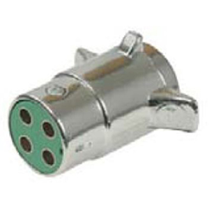 4-Way Metal Connector Chrome Diecast Plug