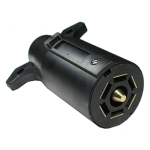 Black Pollak® Plastic 7-Way Trailer-End Only Plug