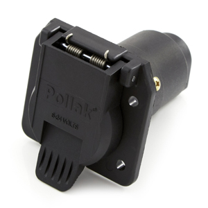 Black Pollak® Plastic 7-Way Car-End Only Socket