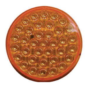 Peterson® Round Amber LED Strobe Light Synchronous Flash Pattern