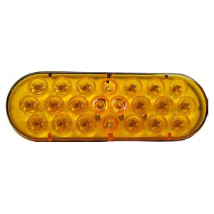 Peterson® Oval Amber LED Strobe Light Synchronous Flash Pattern