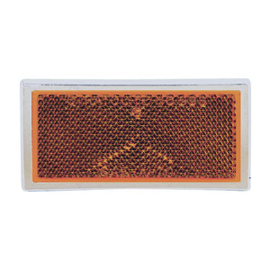 Peterson® Amber Rectangular Chrome Reflector - Quick Mount