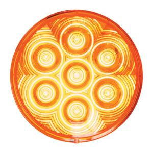 Peterson® LumenX® LED 4" Round Amber Front and Rear Turn Signal - Grommet Mount