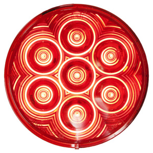 Peterson® LumenX® LED 4" Round Red Stop/Turn/Tail Light - Grommet Mount
