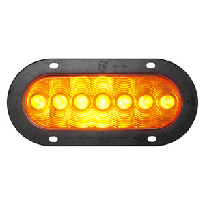 Peterson® LumenX® LED Oval Amber Front and Rear Turn Signal - Flange Mount