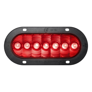 Peterson® LumenX® LED Oval Red Stop/Turn/Tail Light - Flange Mount