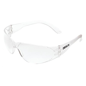 Safety Glasses, Wraparound Clear Polycarbonate Lens, Scratch-Resistant