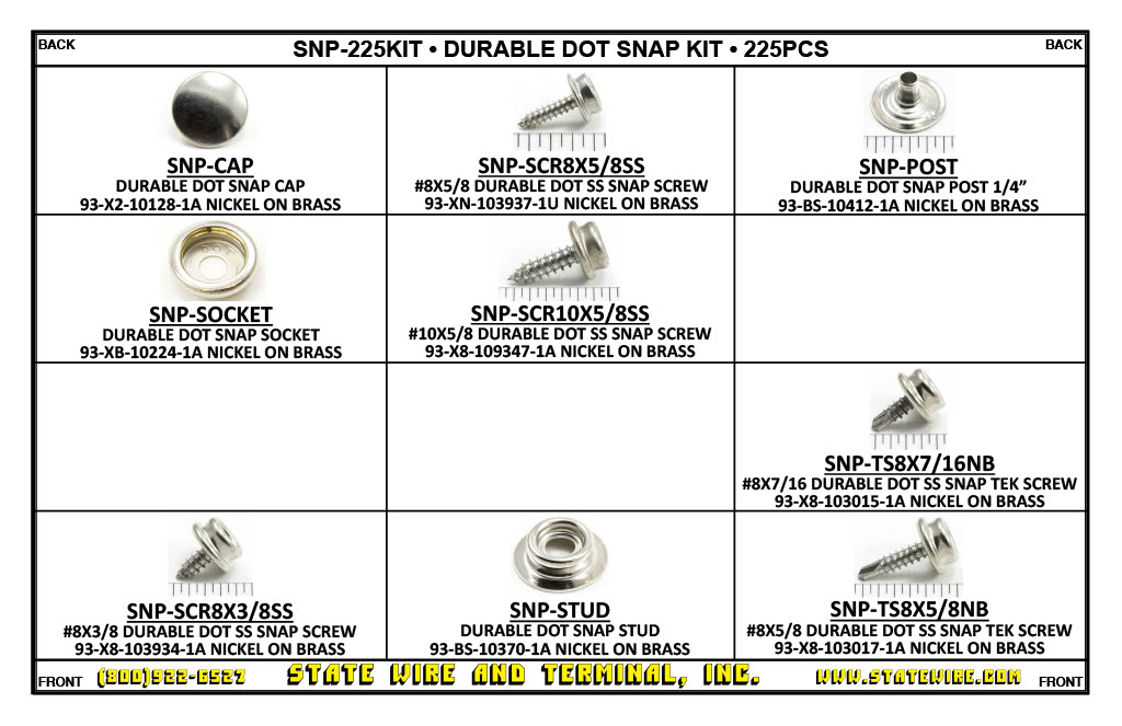 Durable Dot Snap 225 Piece Kit