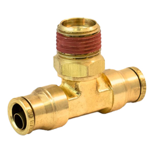 Male Branch Swivel Tee, Brass
