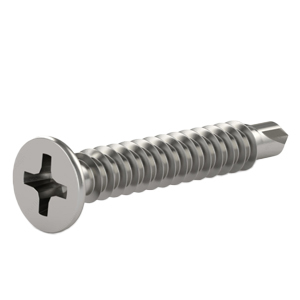 Flat Head Phillips Tek Screw - 410 Stainless Steel