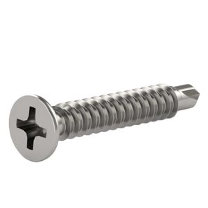Flat Head Phillips Tek Screw - 410 Stainless Steel