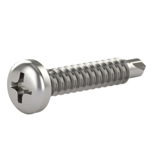Pan Head Phillips Tek Screw - 410 Stainless Steel
