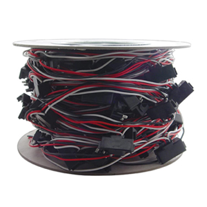 100 Count 3-Pront Male Right Angle Bullet Plug with 12" Lead Between Plugs