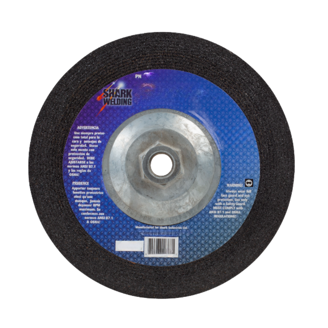 4-1/2" x 1/4" x 5/8"-11 Type 27 Depressed Center Grinding Wheel – Aluminum Oxide – 24 Grit (10-Pack)