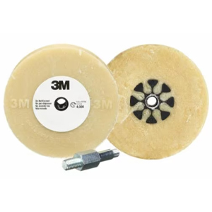 Stripe Off Wheel with Mandrel – 4 Inch Diameter x 5/8 Inch Thickness, Beige