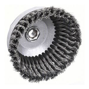 3-1/2" Wire Cup Brush, Knotted, 5/8"-11 Arbor