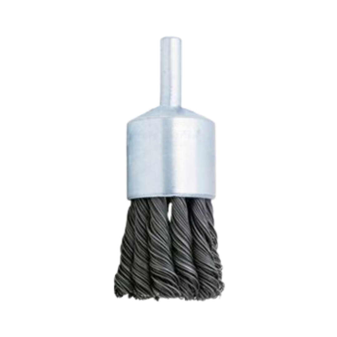 1" Knotted Wire End Brush with 1/4" Shank