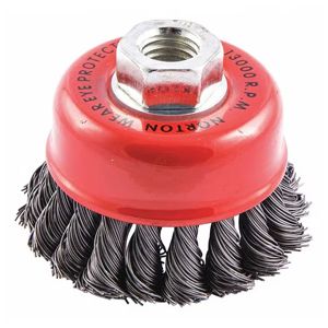 3-1/2" Wire Cup Brush, Knotted, 5/8"-11 Arbor